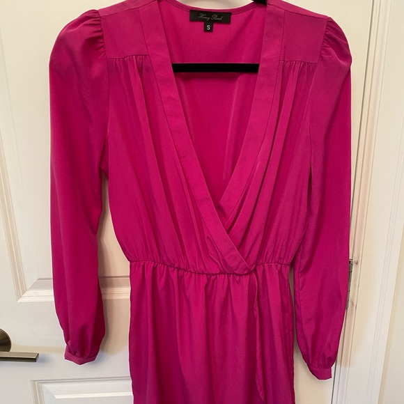 Fuchsia pink wrap dress - Picture 1 of 3